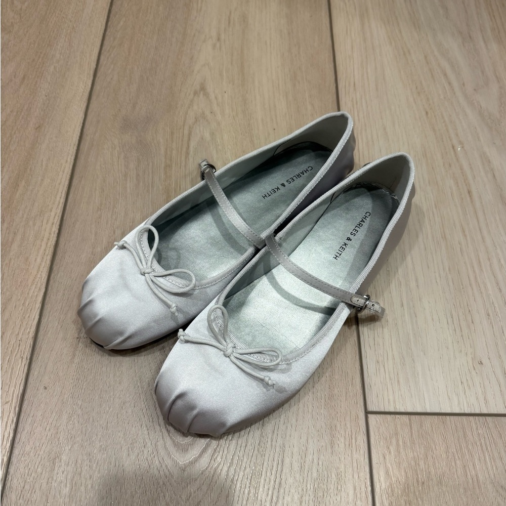 Charles & Keith Metallic Ballet Flats